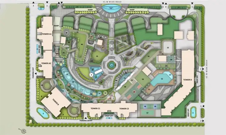 M3M The Cullinan Sector 94 Noida master plan layout