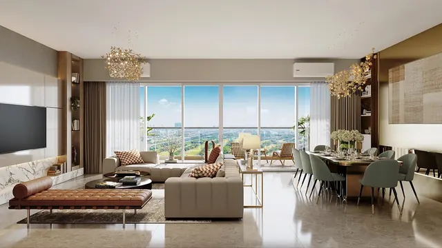 M3M The Cullinan luxury living room interiors